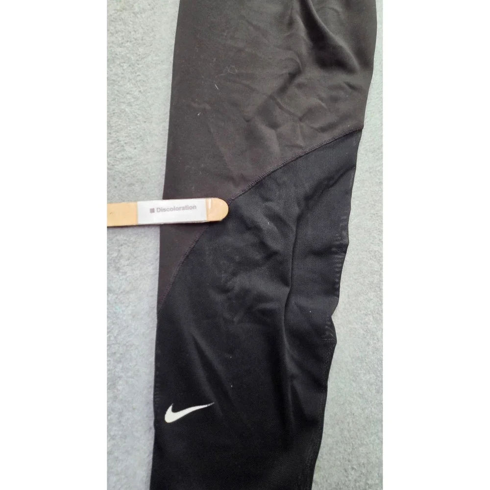Nike Dri-FIT Women XL Black Mesh Panel‎ Athletic Cropped Leggings Yoga Pocket